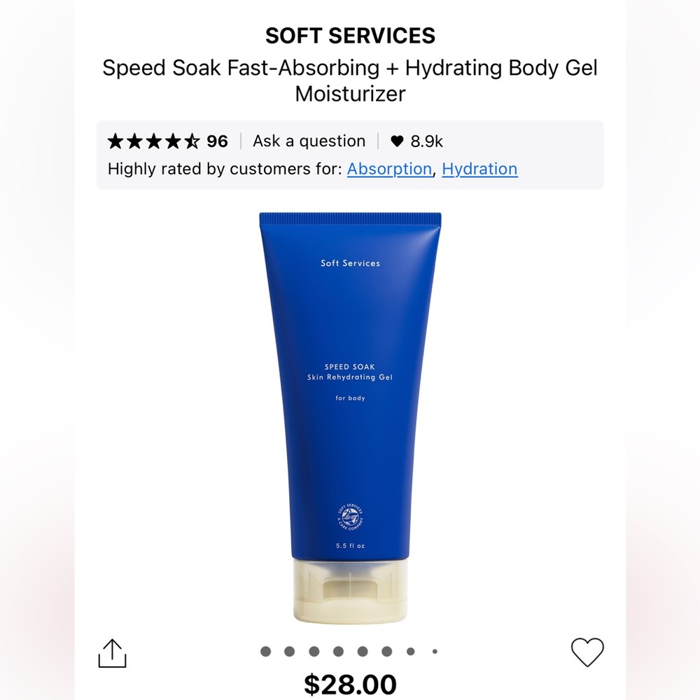 Soft Services Speed Soak Gel Moisturizer